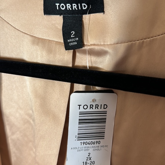 Torrid STRETCH SEQUIN MESH LONG LINE jacket blazer - Picture 9 of 14